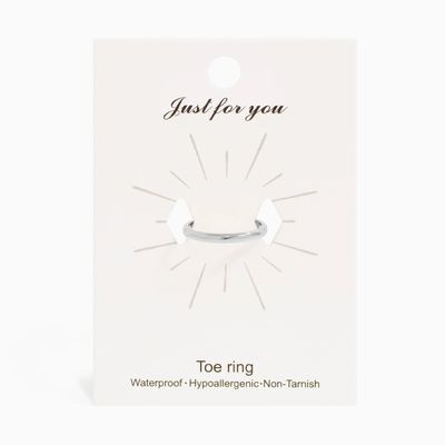 18k Gold Stainless Steel Toe Ring Silver | Minimalist