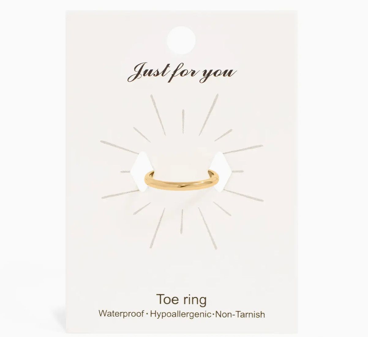 18k Gold Stainless Steel Toe Ring Gold | Minimalist