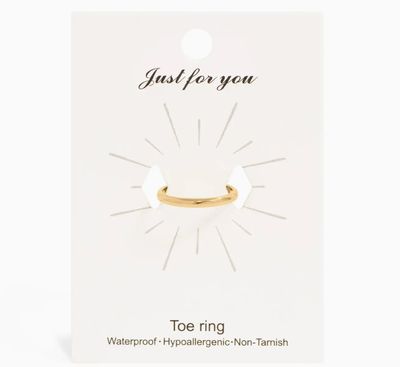 18k Gold Stainless Steel Toe Ring Gold | Minimalist