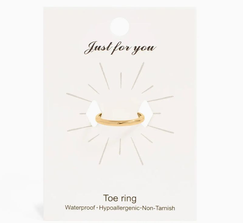 18k Gold Stainless Steel Toe Ring Gold | Minimalist