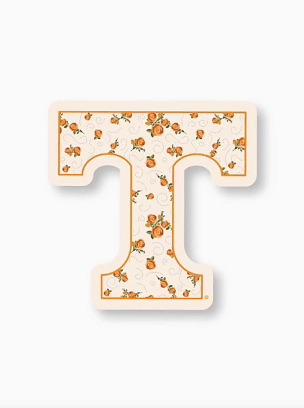 Orange Floral Power T® Sticker