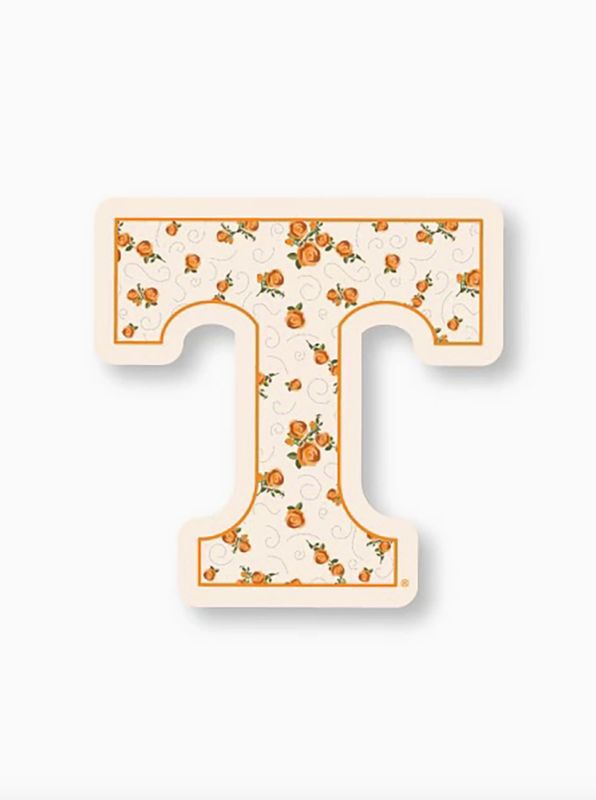Orange Floral Power T® Sticker