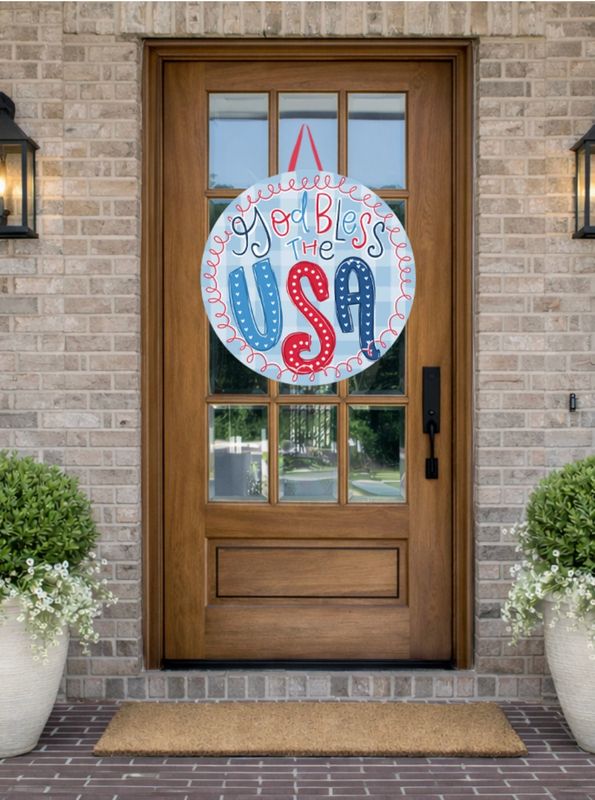God Bless USA Door Hanger
