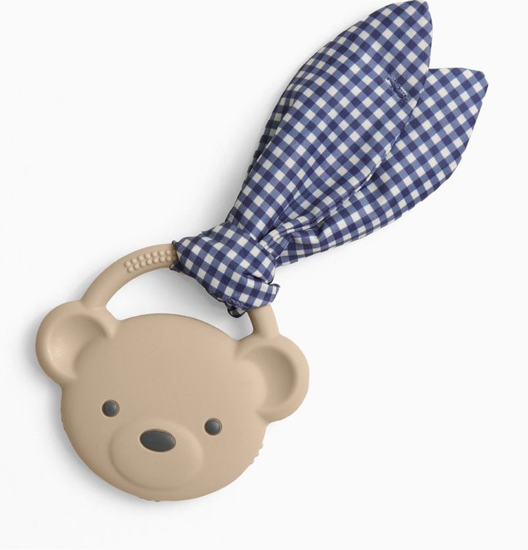 Crinkle Crew™ Teether Rattle | Taupe Bear