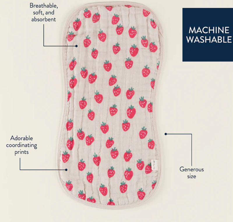 Itzy Burp Cloths™ Set | Strawberries &amp; Cream