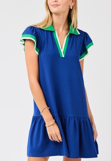 The Carissa Dress, Color: Navy/Green, Size: S