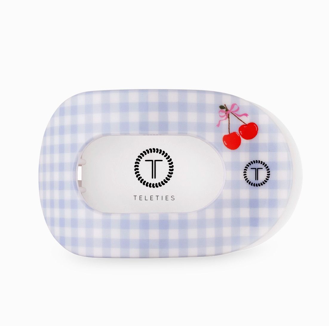 Teleties™ Flat Round Hair Clip | Basket of Cherries, Size: Small