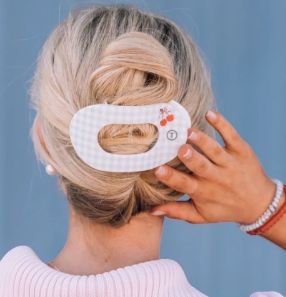 Teleties™ Flat Round Hair Clip | Basket of Cherries
