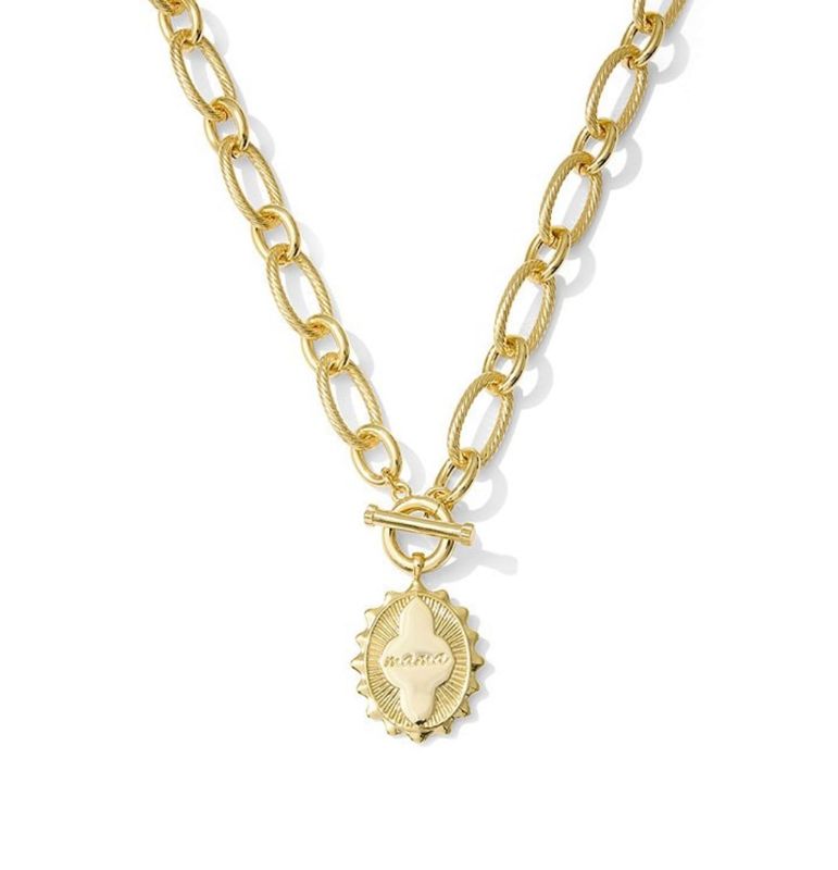 Mama Link Chain Necklace in Gold