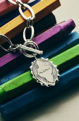 Mama Link Chain Necklace in Silver