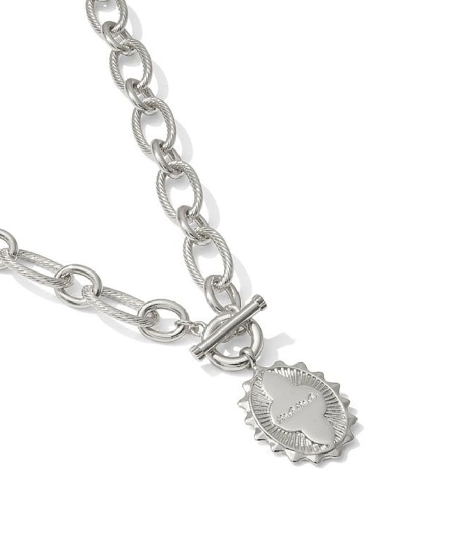Mama Link Chain Necklace in Silver