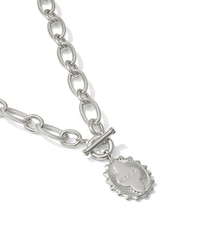 Mama Link Chain Necklace in Silver
