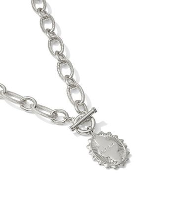 Mama Link Chain Necklace in Silver