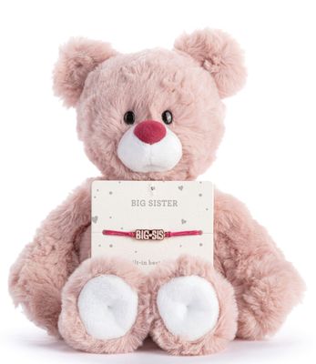 Big Sister Pink Bear with Bracelet