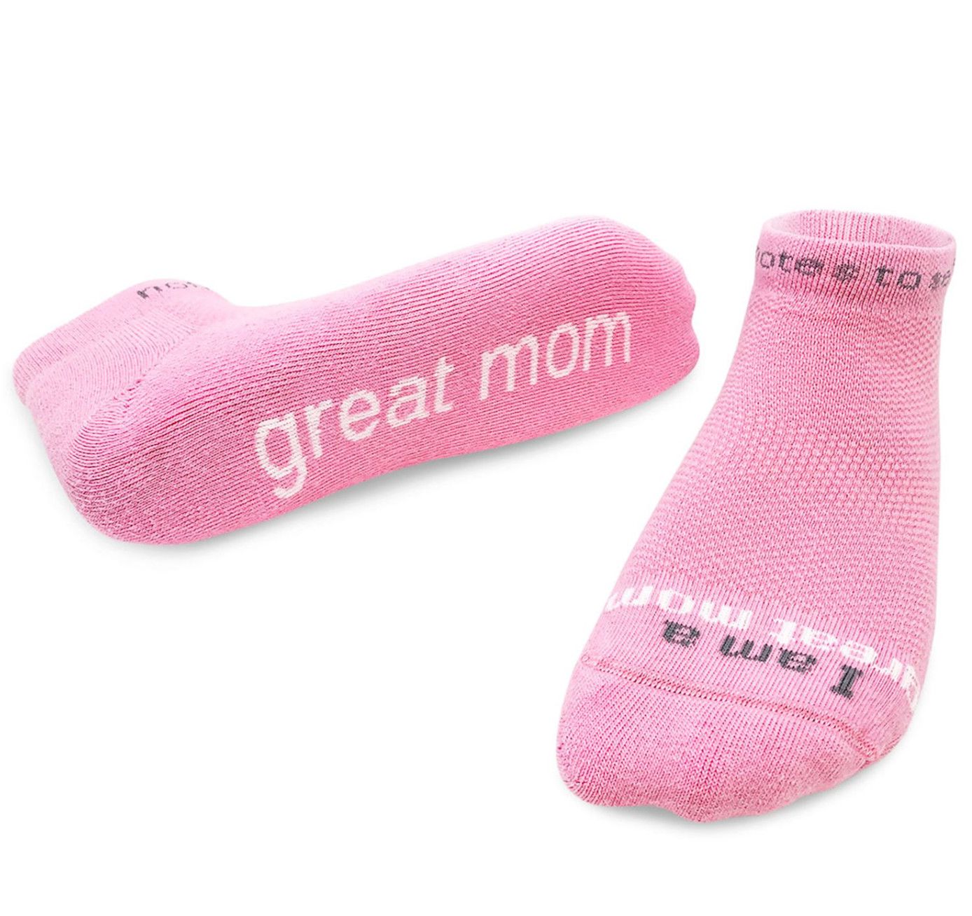Great Mom Pink Ankle Socks, Size: M 6-9