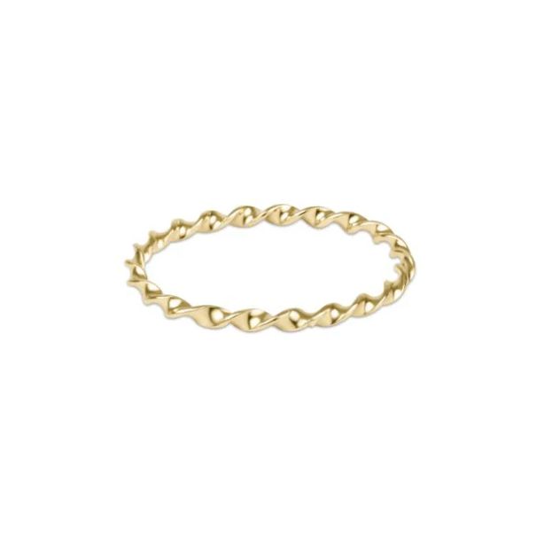 Enewton Classic Gold Twisted Thin Band Ring