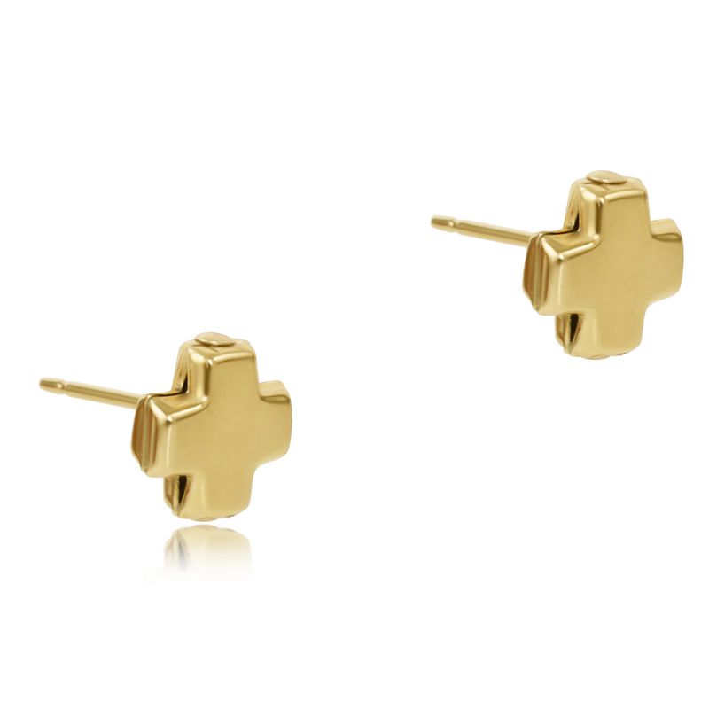 Enewton Signature Cross Gold Stud Gold