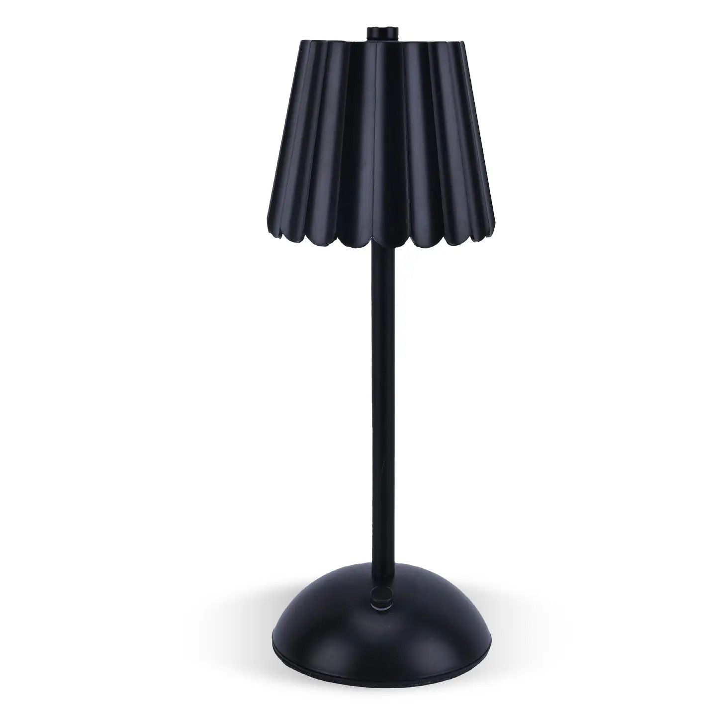 Bell + Howell by Design Rechargeable Table Lamp, Color: Black Scalloped