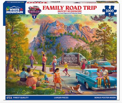 Family Road Trip-Mt Rushmore 1000 Piece Puzzle