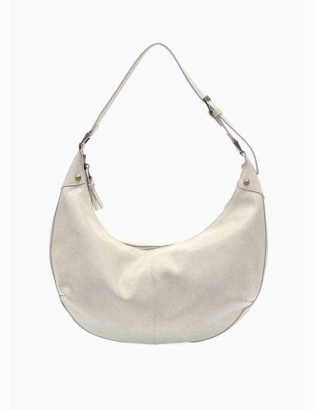 Leo Crescent Shoulder Bag | Powder