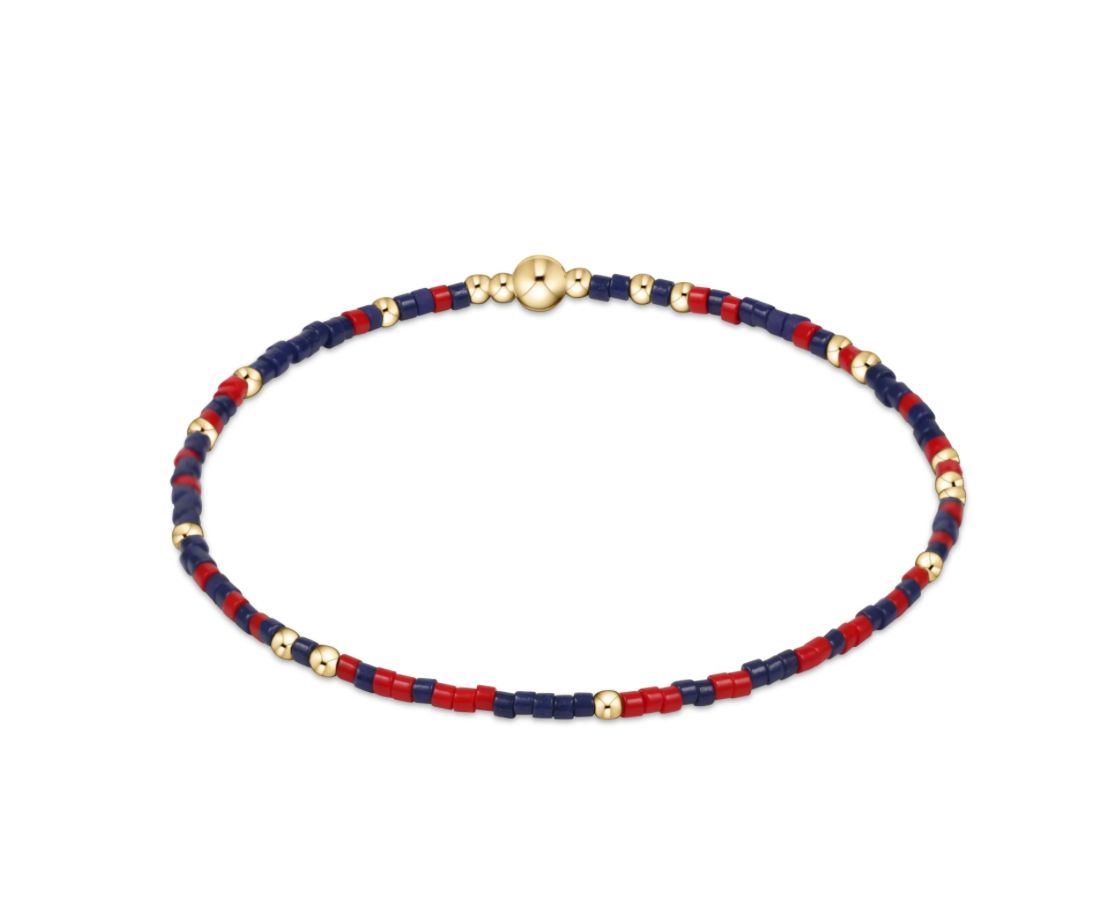 Enewton Gameday Hope Unwritten Bracelet Matte Navy - Bright Red