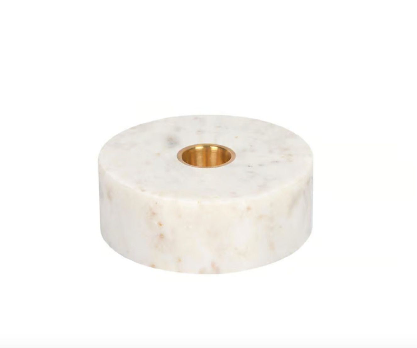 Marble Base Candleholder | White