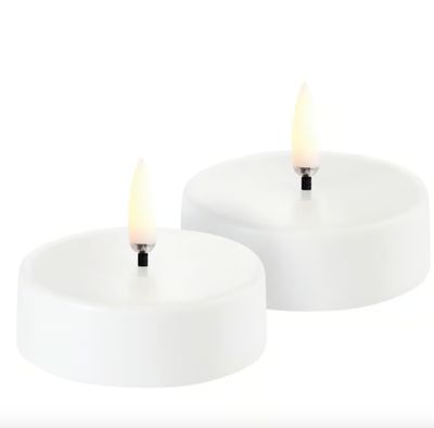 LED Rechargeable White Tealight Boxed Set of 2
