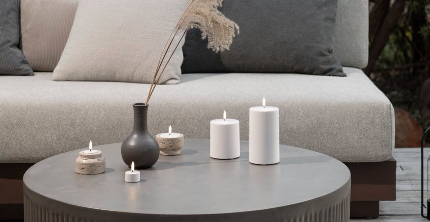 LED Rechargeable White Tealight Boxed Set of 2