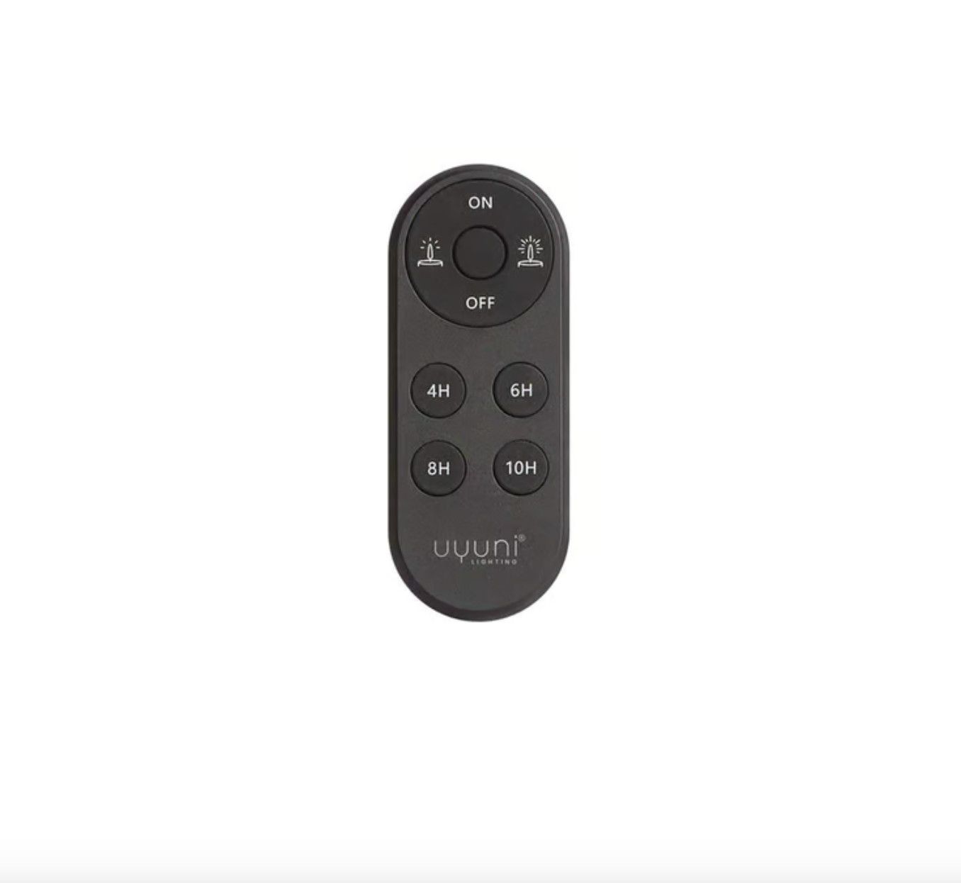 Oval Black Candle Remote Control