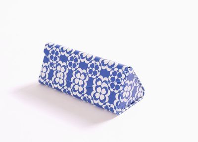 Printed Sunglass Case | Blue Geo Floral