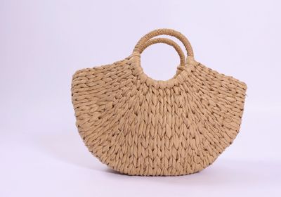 Roxy Half Circle Lightweight Rafia Straw Bag | Natural
