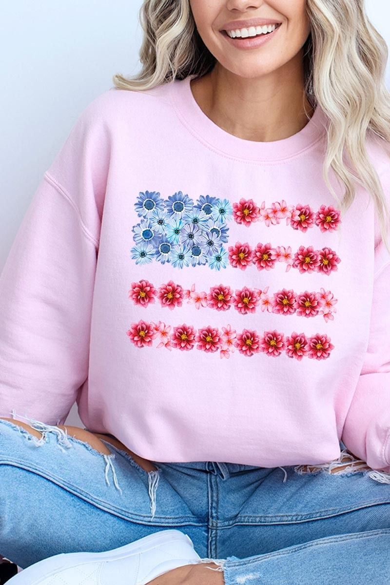 Flower Flag Sweatshirt, Size: S