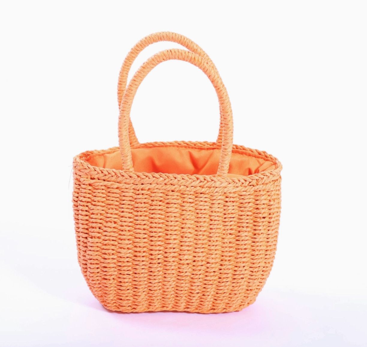Lani Lightweight Rafia Straw Bag | Orange