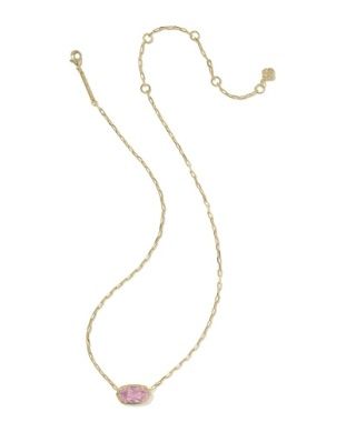 The Elisa Luxe Pendant in Gold Light Pink