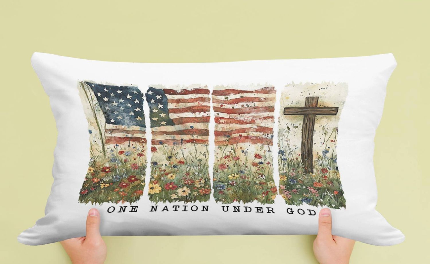 One Nation Under God Lumbar Pillow