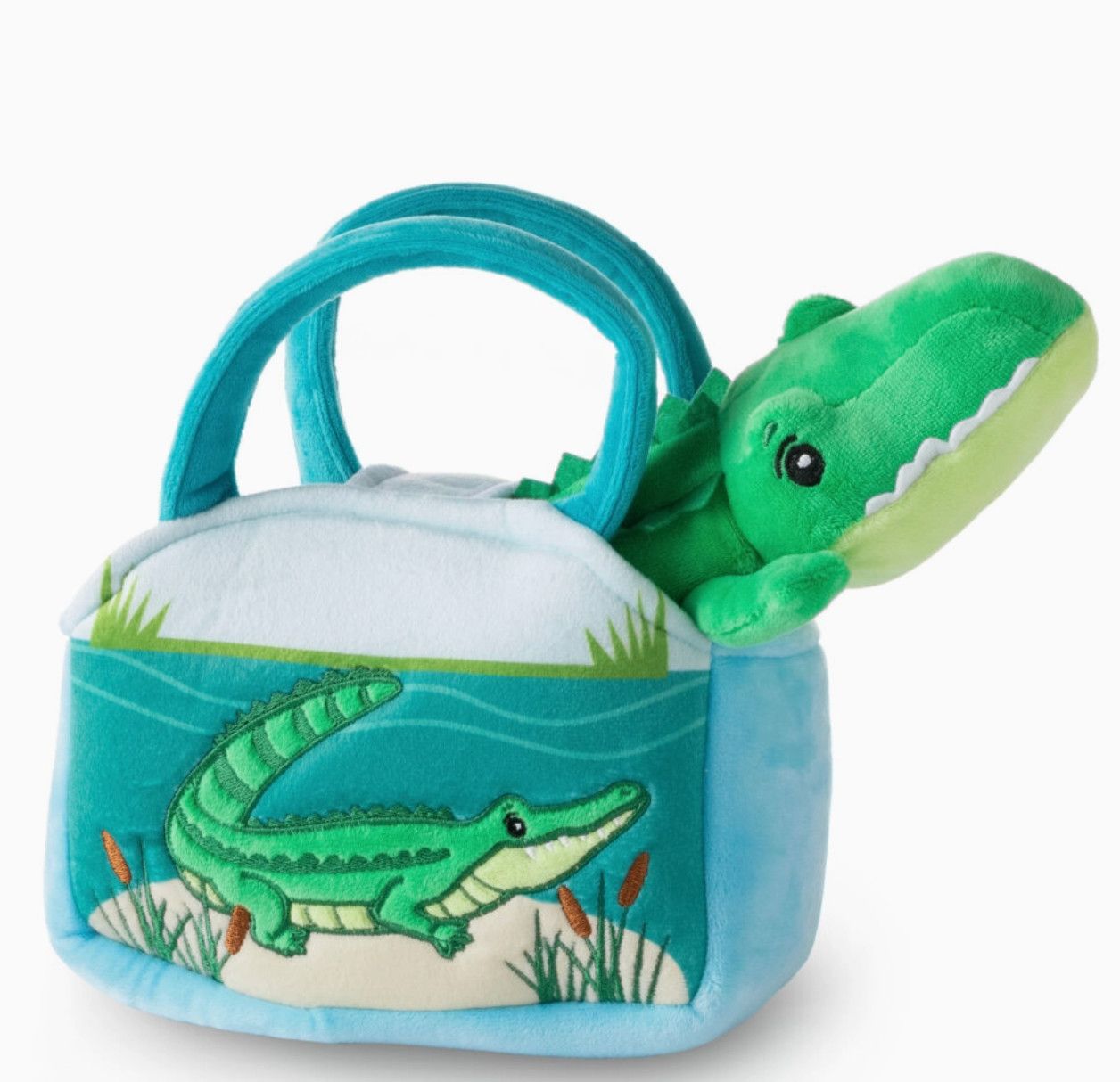 Animal Plush with Tote, Color: Alligator