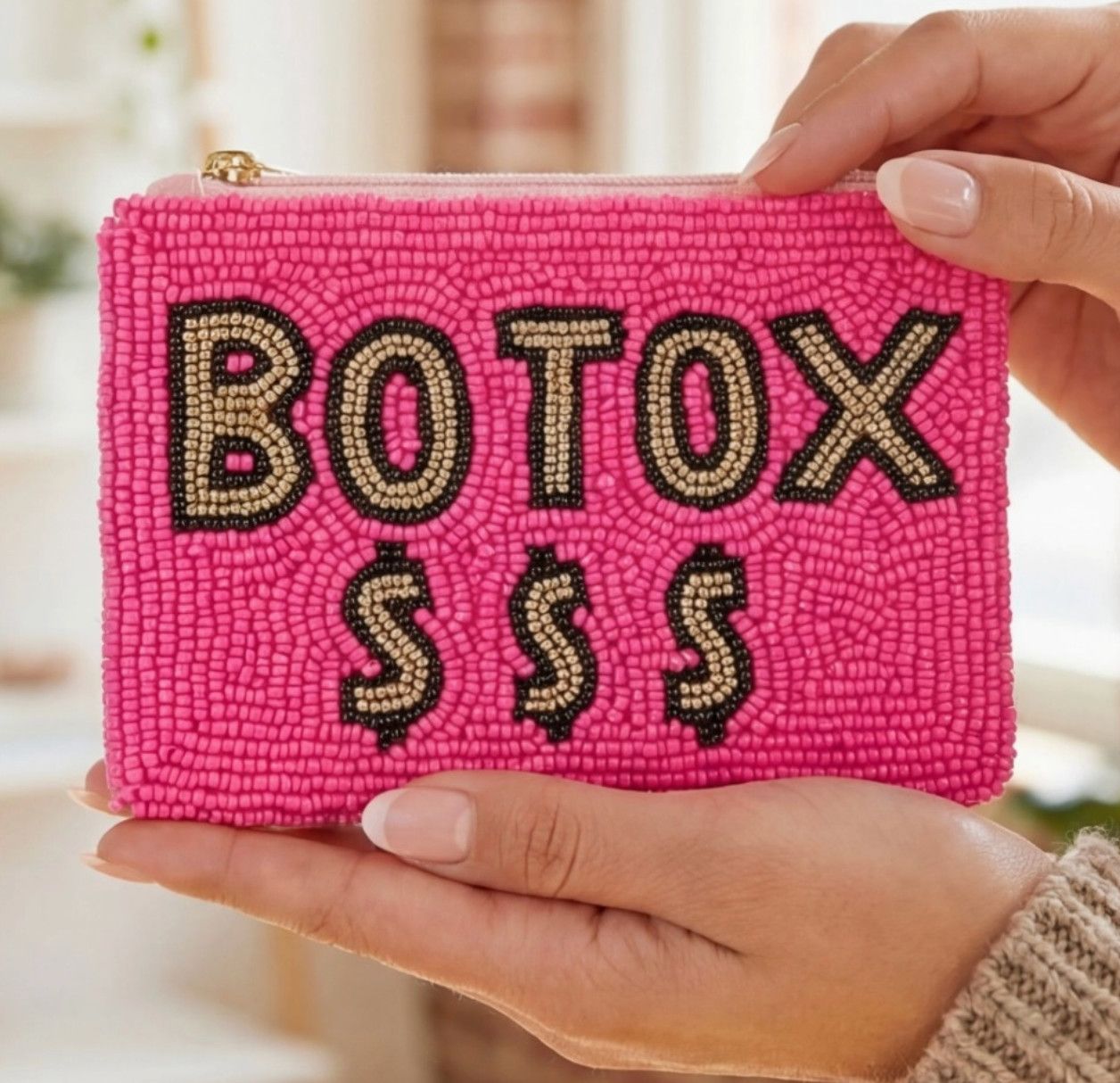 Botox Seed Beaded Coin Purse