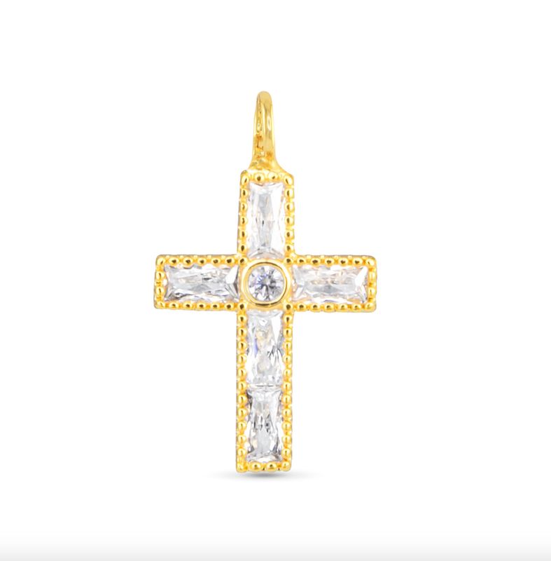 Amanda Blu® Gold Charm | CZ Cross