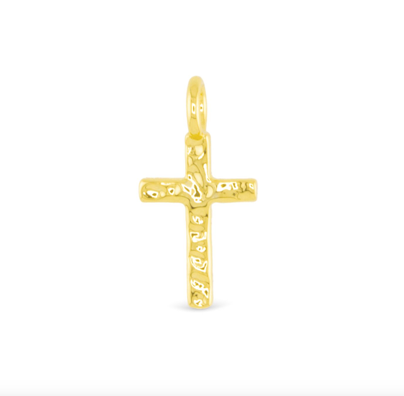 Amanda Blu® Gold Charm | Hammered Cross