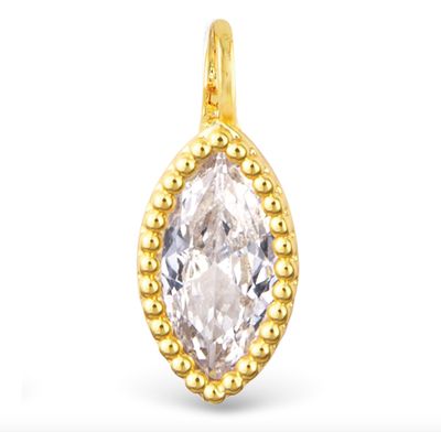 Amanda Blu® Gold Charm | CZ Clear Marquise