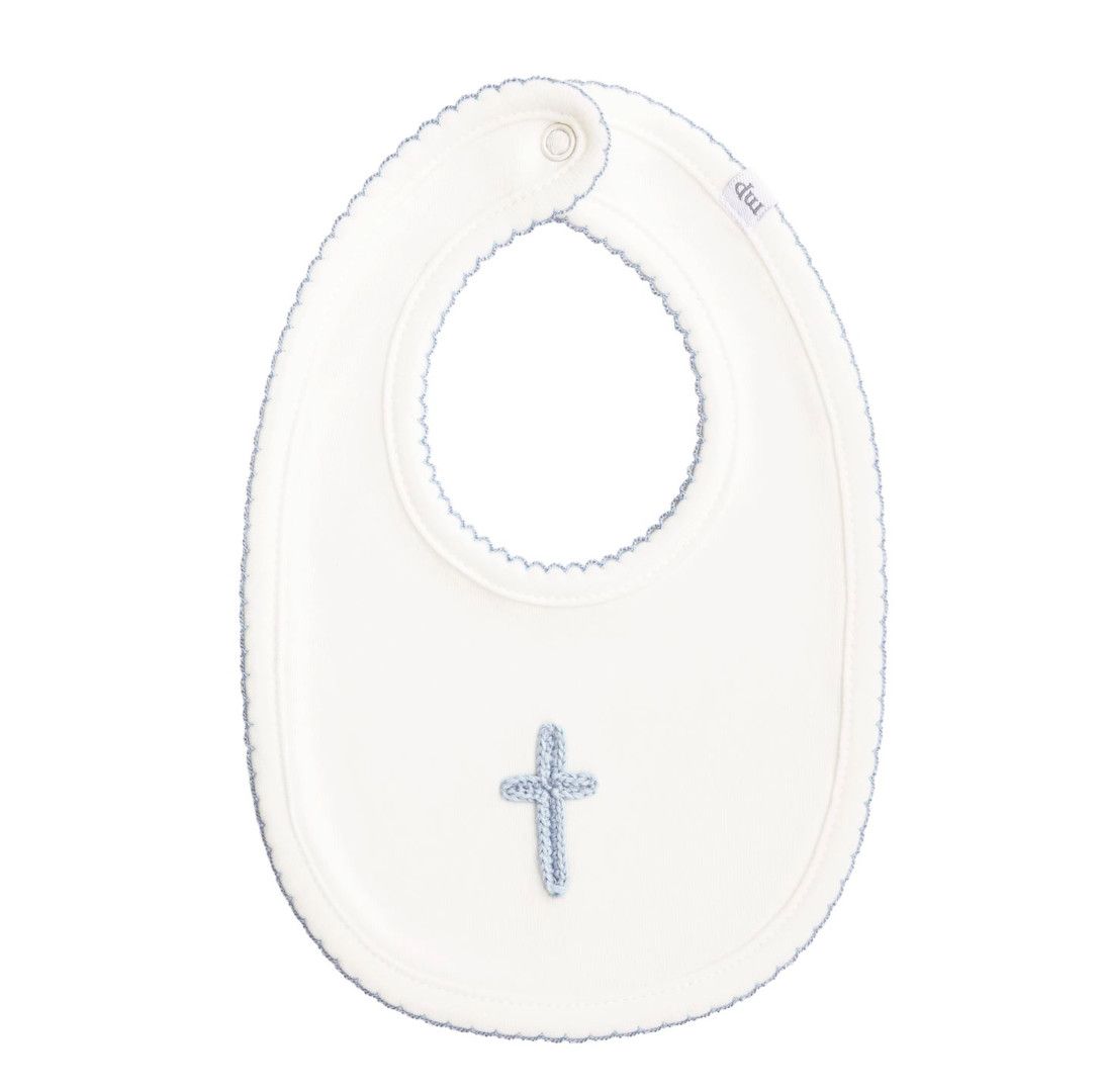 Crochet Cross Bib | Blue