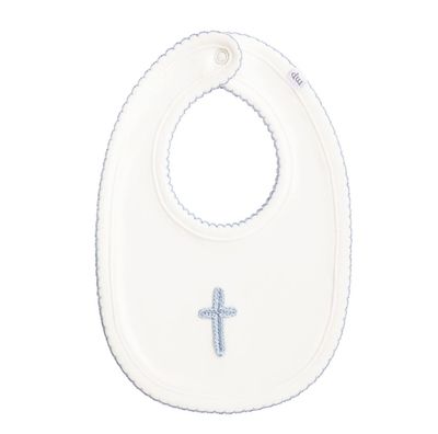 Crochet Cross Bib | Blue