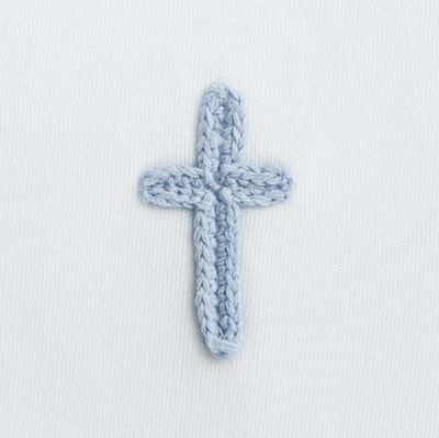 Crochet Cross Bib | Blue
