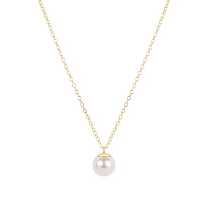 Enewton 16" Necklace Gold Classic Pearl 8mm Charm