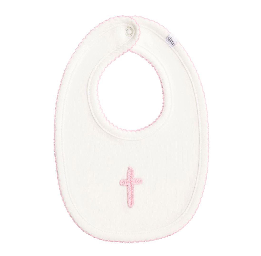 Crochet Cross Bib | Pink