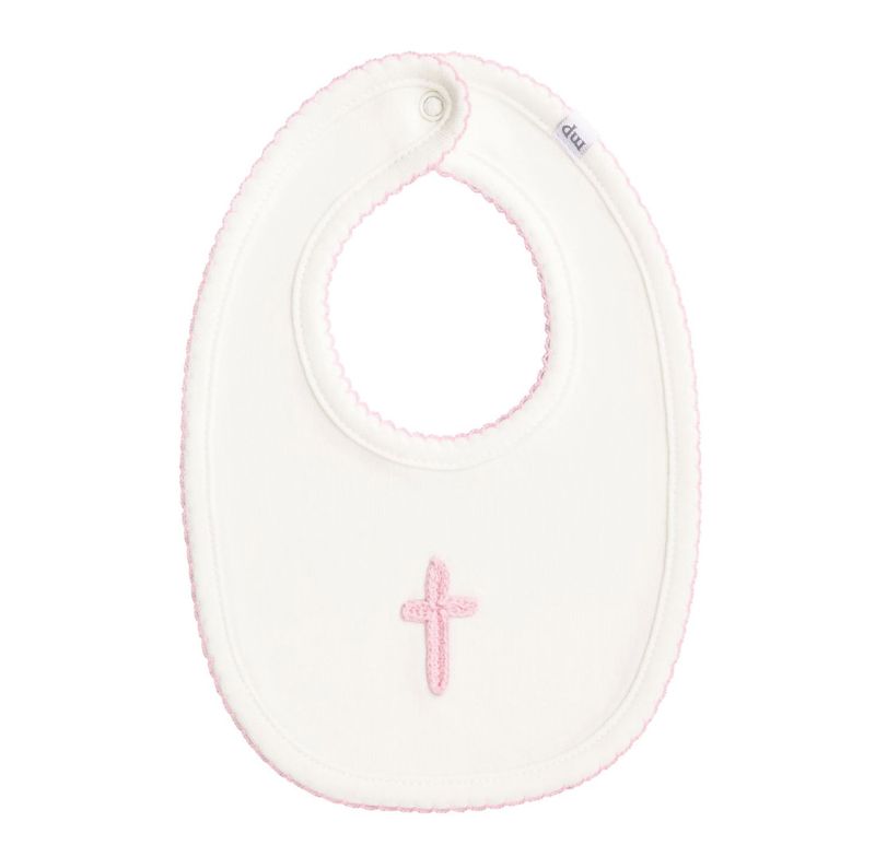 Crochet Cross Bib | Pink