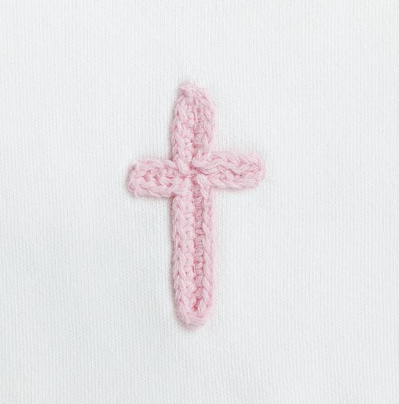 Crochet Cross Bib | Pink