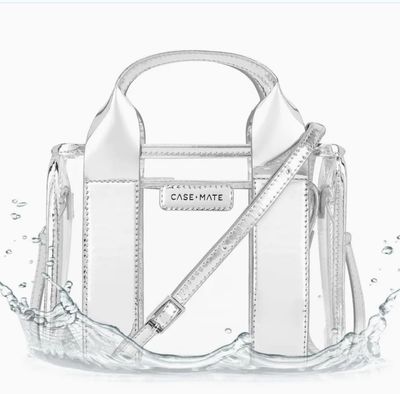 Case-Mate Clear Stadium Bag | Silver Chrome