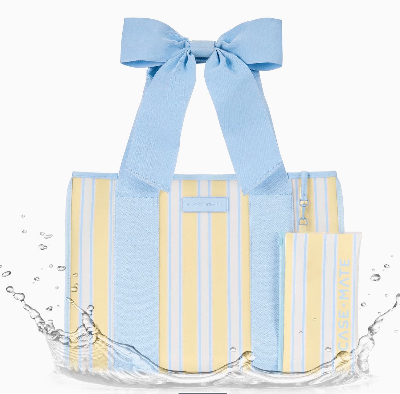 Case-Mate Jelly Tote + Phone Pouch | Cabana Stripe Bow