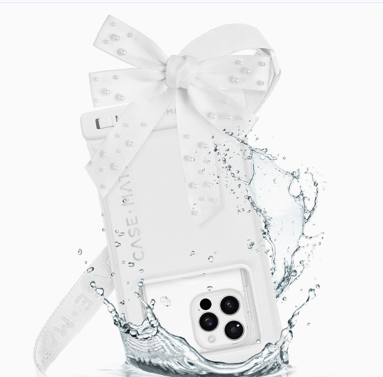 Case-Mate Floating Phone Case | Ivory Pearl Bow